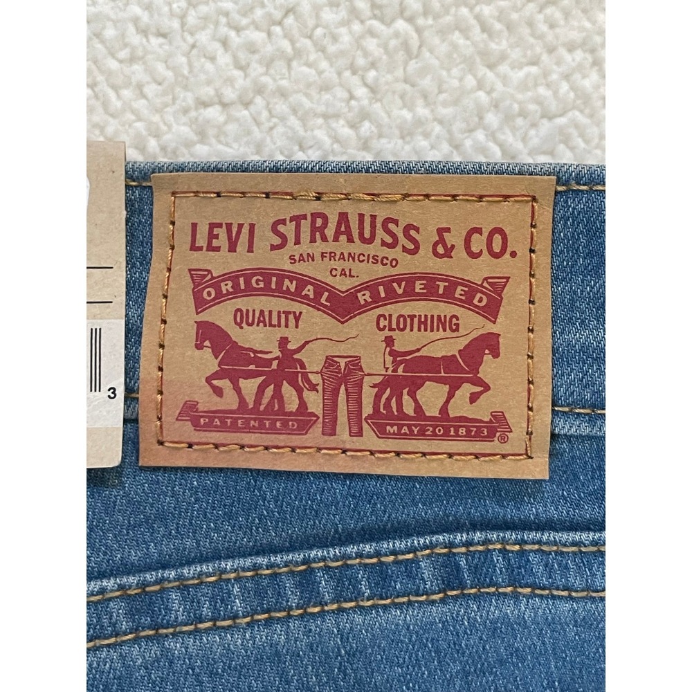 Levi Women 33 314 Shaping Straight Jeans Blue Stellar Stretch Mid Rise - Picture 2 of 16